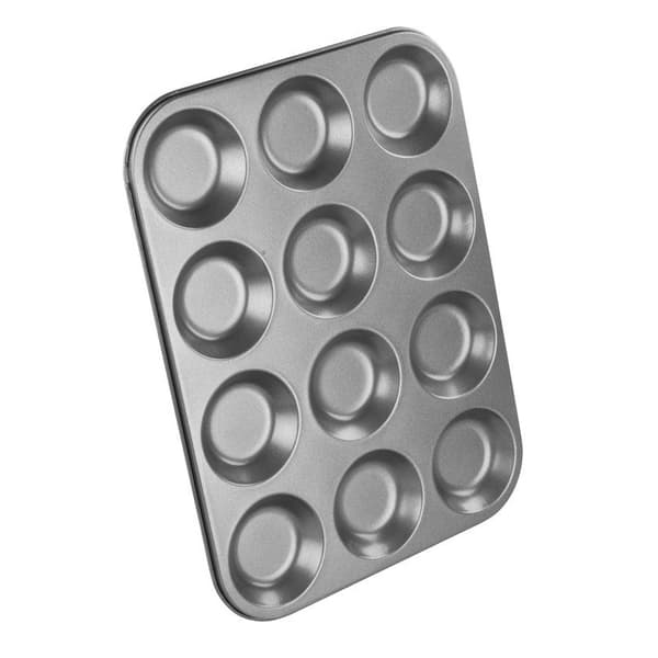 Chef Aid Non Stick Shallow Bun Tin One Size Grey Grey One Size