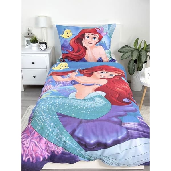 Den lilla sjöjungfrun Under havet Ariel påslakanset enkel M Multicoloured Single