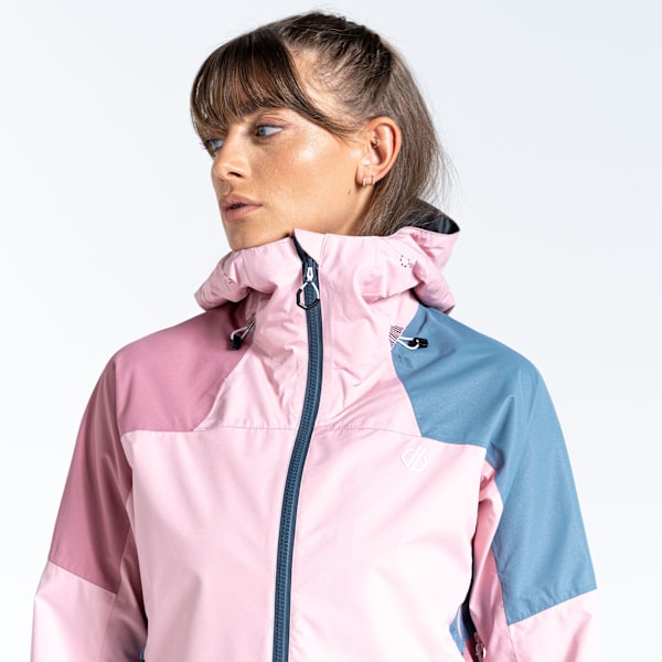 Dare 2B Dam/Kvinnor Checkpoint III Återvunnen Vattentät Jacka Powder Pink/Mesa Rose 12 UK