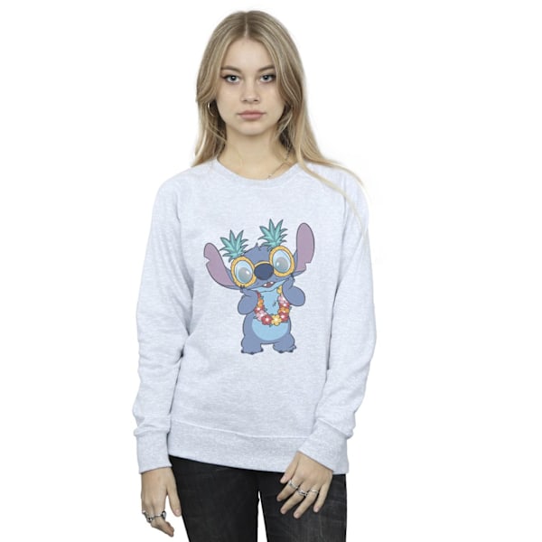 Disney Dam/Kvinnor Lilo Och Stitch Tropisk Kul Sweatshirt S Sports Grey S