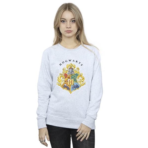 Harry Potter Dam/Kvinnor Hogwarts Skolemblemsweatshirt S Sports Grey S