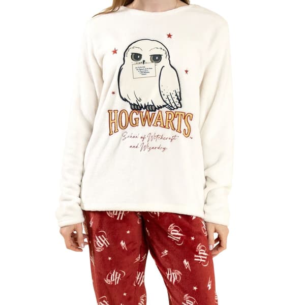 Harry Potter Pyjamas för kvinnor/damer med Hedwig, långärmad Off White XS