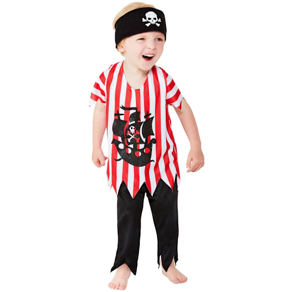 Smiffys Glad Piratdräkt för Småbarn 3-4 År Flerfärgad Multicoloured 3-4 Years
