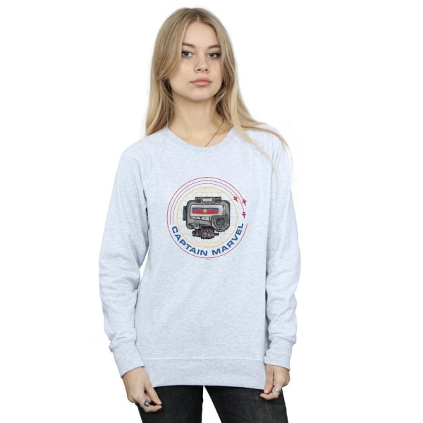 Marvel Dam/Damer Captain Marvel Pager Sweatshirt XL Sports Sports Grey XL