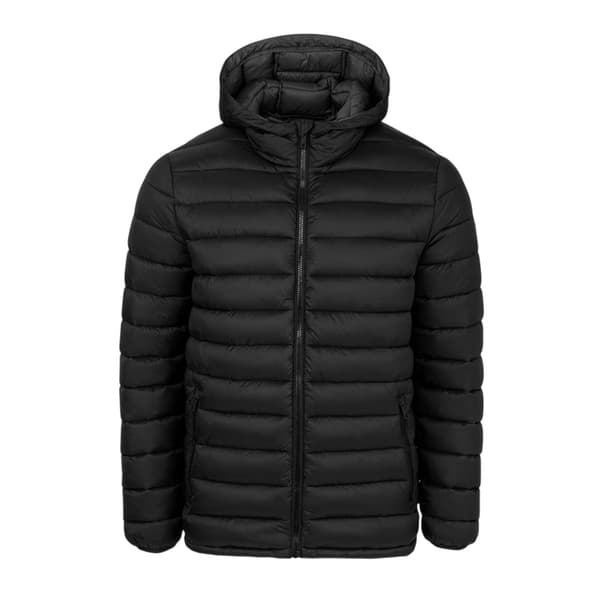 SoulCal Herr Micro Quilted Hooded Jacket S Svart Black S