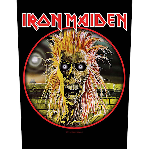 Iron Maiden logotyp lapp i storlek svart/gul/röd Black/Yellow/Red One Size