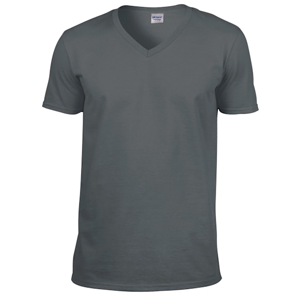 Gildan Soft Style V-halsad kortärmad T-shirt M Charcoal Charcoal M