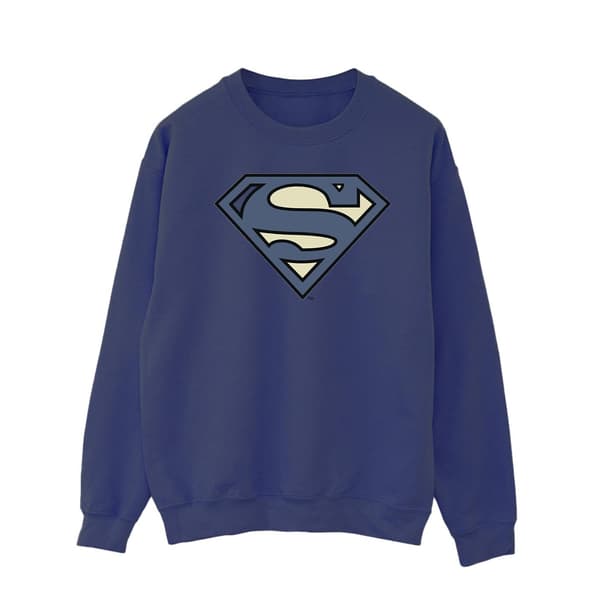 DC Comics Herr Superman Indigo Blå Logotyp Sweatshirt XL Marinblå Navy Blue XL