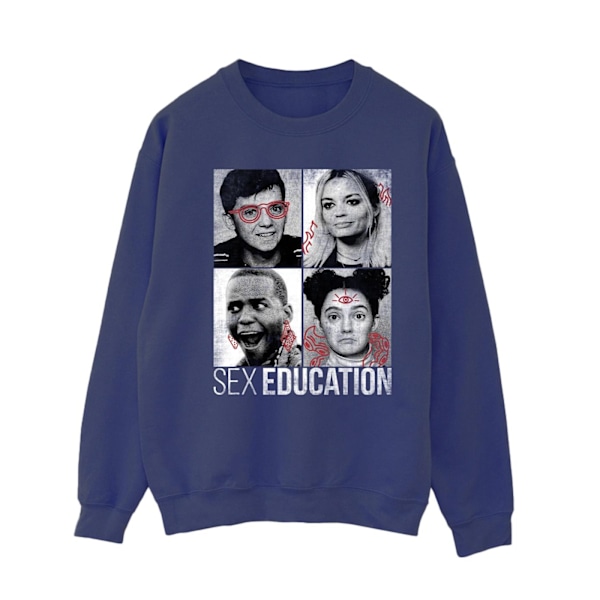 Netflix Dam/Kvinnor Sex Education Klassfoton Sweatshirt M N Navy Blue M