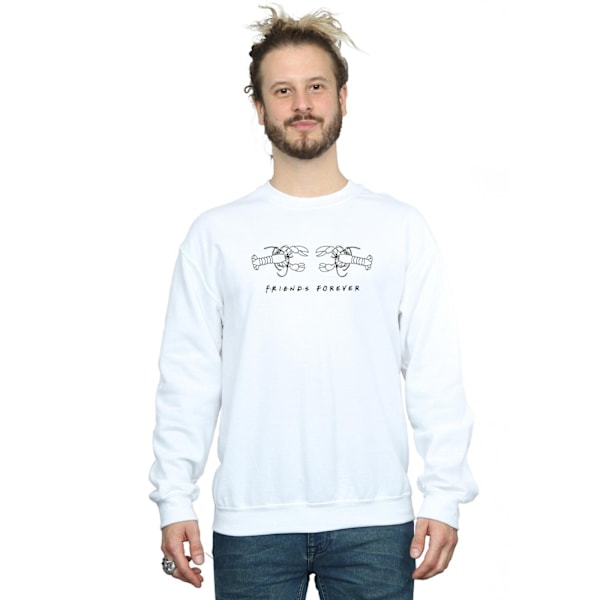 Friends Herr Sweatshirt med Hummerlogotyp 4XL Vit White 4XL