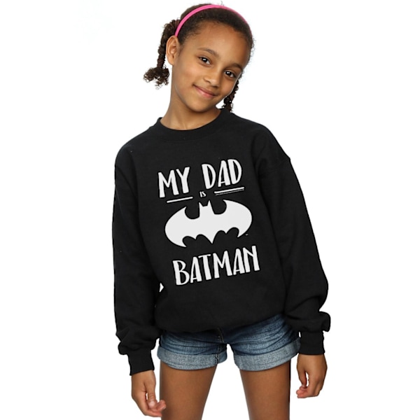 DC Comics Girls Batman Min Pappa Är Batman Sweatshirt 7-8 År Svart Black 7-8 Years