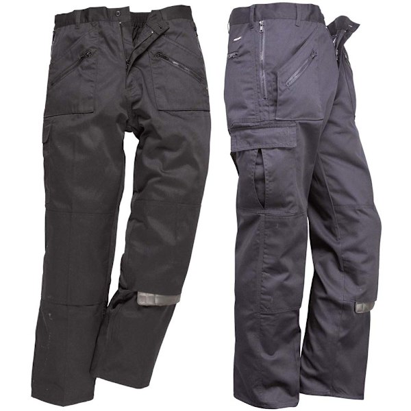 Portwest Dam/Damer Action Arbetsbyxor / Byxa XL x Lång Svart Black XL x Tall