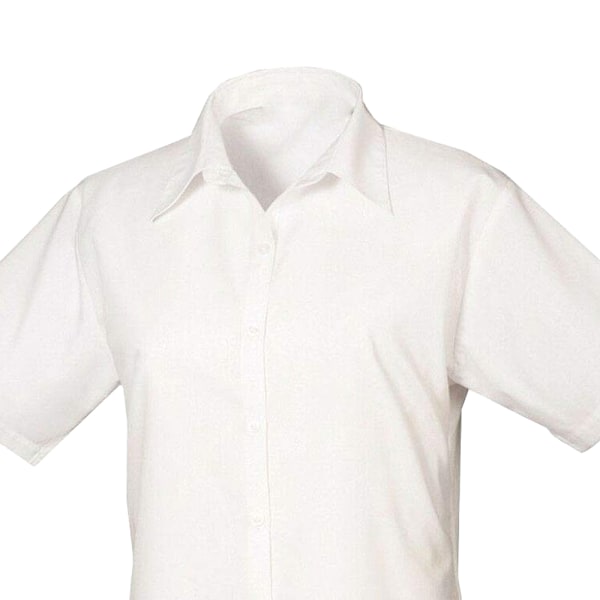 Premier Dam/Dam Poplin Kortärmad Blus 30 UK Vit White 30 UK