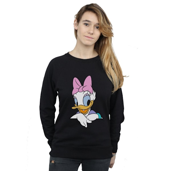 Disney Dam/Kvinnor Daisy Duck Stor Porträtt Sweatshirt XXL Svart Black XXL