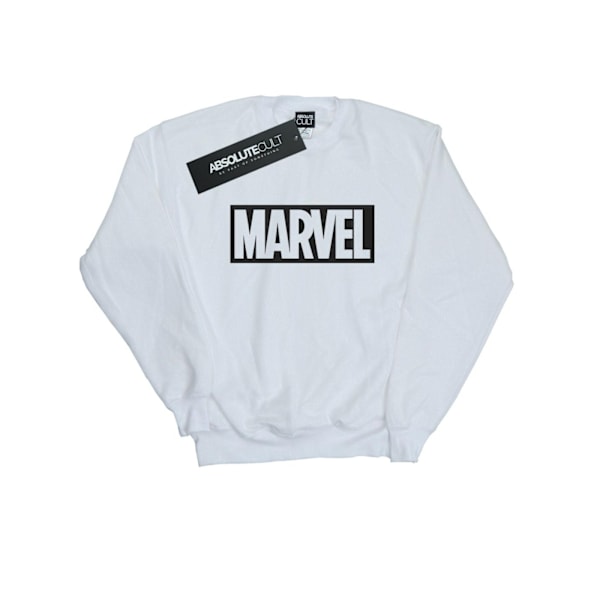 Marvel Herr Outline Logotyp Tröja L Vit White L