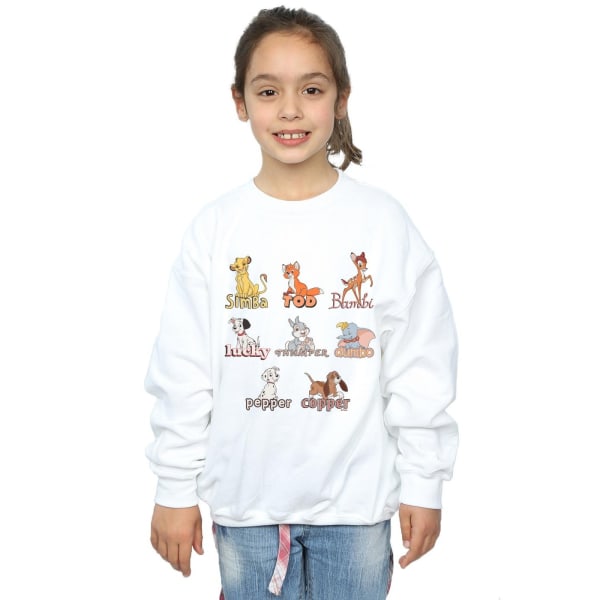 Disney Girls Little Friends Animals Sweatshirt 5-6 år Vit White 5-6 Years