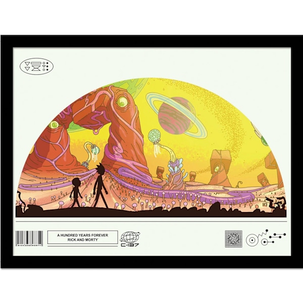 Rick And Morty Classrickal Hundra År Inramad Affisch 40cm x 3 Multicoloured 40cm x 30cm