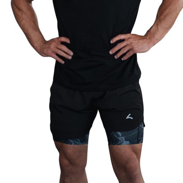 Reeva Löparshorts i mikrofiber för män L Svart Black L