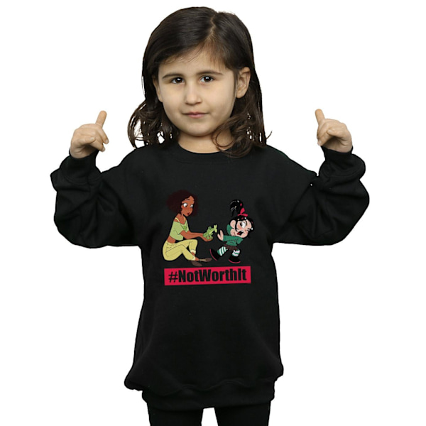 Disney Girls Wreck It Ralph Tiana Och Vanellope Sweatshirt 12-1 Black 12-13 Years