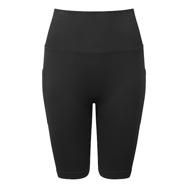 TriDri Dam/Kvinnor Ribbade Sömlösa 3D Cykelshorts L Svart Black L