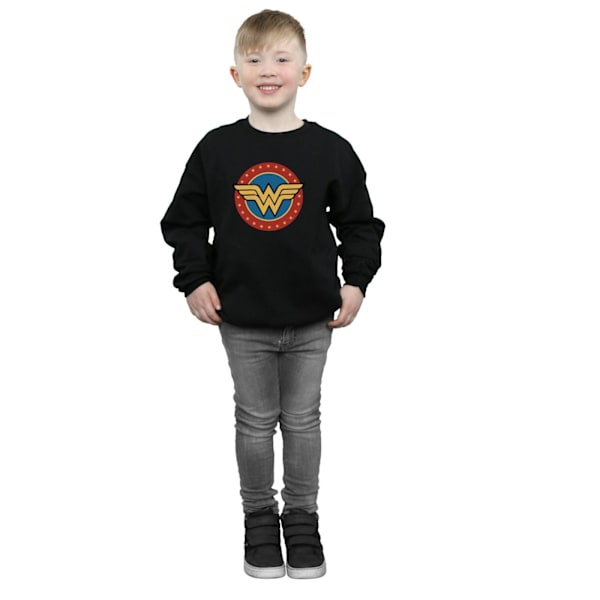 DC Comics Boys Wonder Woman Circle Logo Sweatshirt 5-6 år Blå Black 5-6 Years