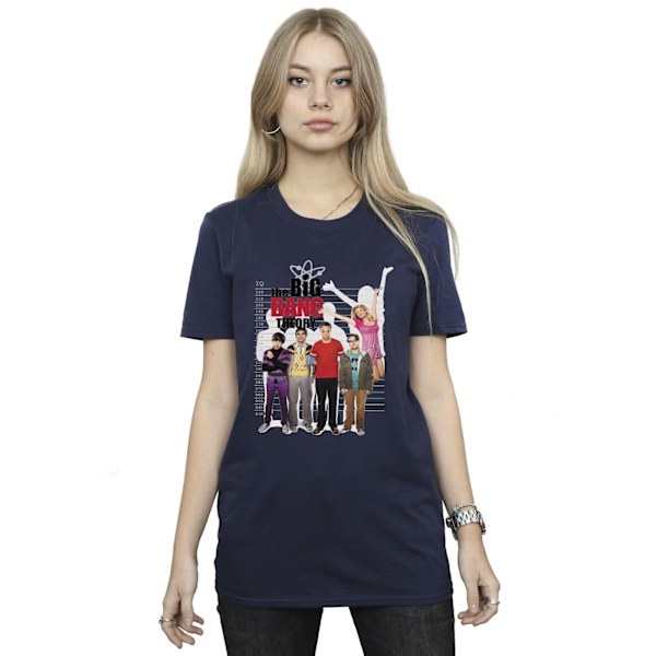 The Big Bang Theory Dam/Damer IQ Group Bomull Boyfriend T-Shirt XXL Marinblå Navy Blue XXL