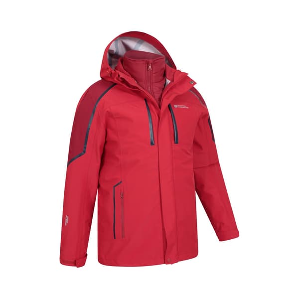 Mountain Warehouse Zenith Extreme III 3-i-1 Vadderad Jacka för Herr Red XXS