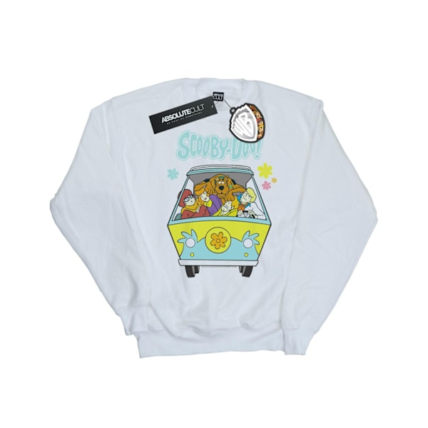 Scooby Doo Mystery Machine Group Sweatshirt för män, vit, storlek M White M