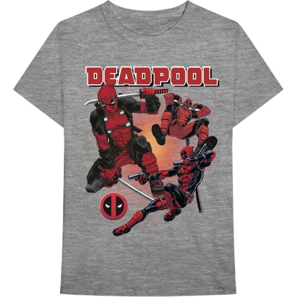 Deadpool Unisex Vuxen Collage T-Shirt XXL Grå Grey XXL