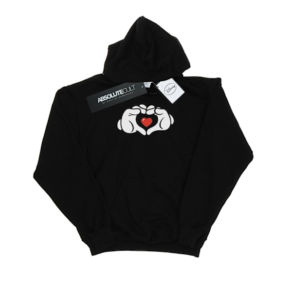 Disney Girls Mickey Mouse Hjärthänder Hoodie 7-8 år Svart Black 7-8 Years