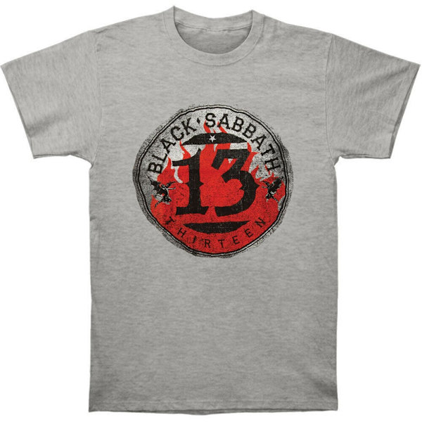 Black Sabbath Unisex Vuxen 13 Flame Circle T-Shirt M Grå Grey M