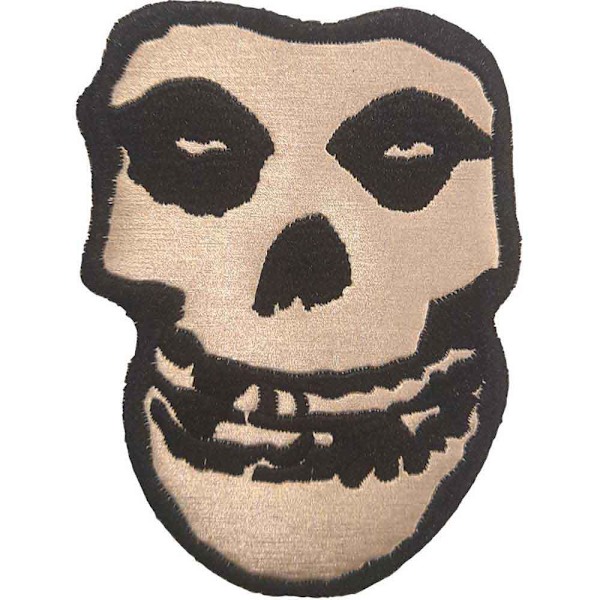 Misfits vävd dödskalle-patch, en storlek, guld/svart Gold/Black One Size
