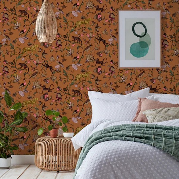Furn Wildlings Tapet One Size Warm Sienna Warm Sienna One Size