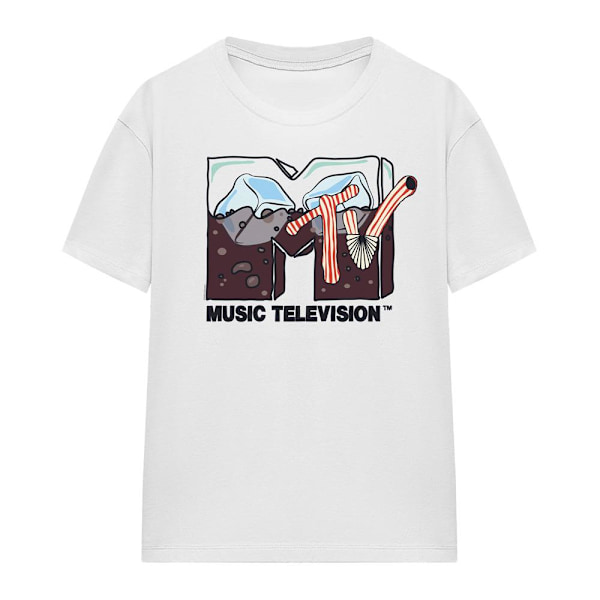 MTV Unisex Vuxen Soda On Ice T-Shirt XL Vit White XL