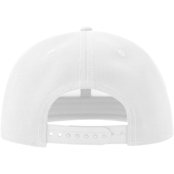 Atlantis Unisex Vuxen 6 Panel Hållbar Flat Peak Baseball Cap White One Size
