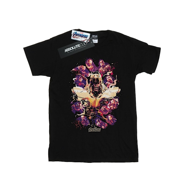 Marvel Girls Avengers Endgame Movie Splatter Bomull T-shirt 5-6 Black 5-6 Years