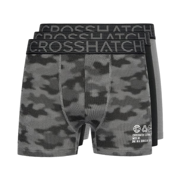 Crosshatch Mens Buzzard Boxer Shorts (5-pack) M Svart/Grå Black/Grey M