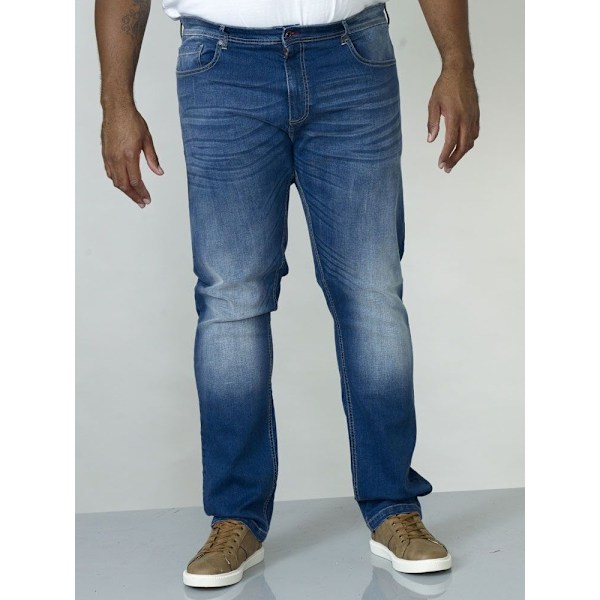 Duke Herr D555 Ambrose Stretch Kingsize Jeans 50XL Mörkblå St Dark Blue Stonewash 50XL