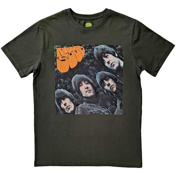 The Beatles Unisex Adult Rubber Soul Album T-Shirt S Green Green S