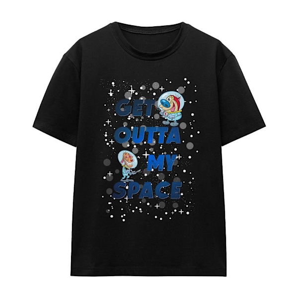Ren & Stimpy Unisex Vuxen Get Outta My Space T-Shirt XXL Svart Black XXL