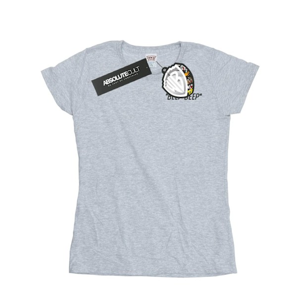 Looney Tunes Dam/Damer Beep Beep Brösttryck Bomull T-shirt Sports Grey L