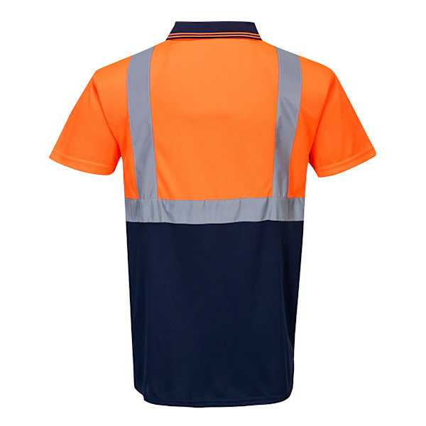 Portwest Herr Kontrast Hi-Vis Poloshirt 4XL Orange/Marinblå Orange/Navy 4XL