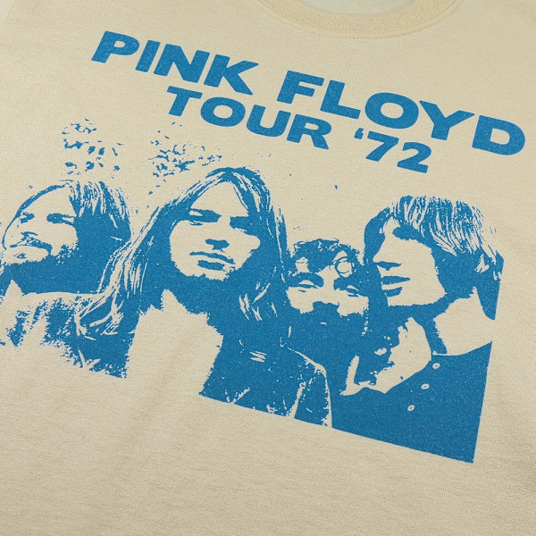 Pink Floyd Mens Tour 72 Bomull T-Shirt L Guld Gold L