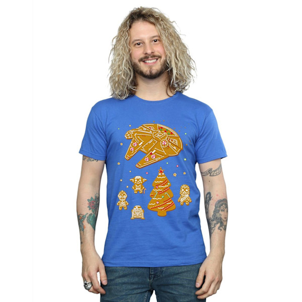 Star Wars Mens Gingerbread Rebels T-Shirt 5XL Royal Blue Royal Blue 5XL