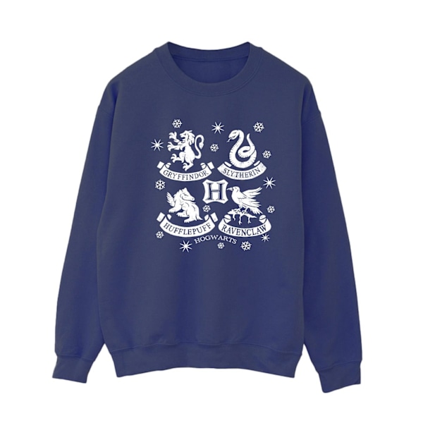 Harry Potter Dam/Dam Jultröja med Husikoner XL Navy Blue XL