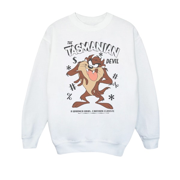 Looney Tunes Pojkar Tasmanian Devil Vintage Sweatshirt 9-11 År White 9-11 Years