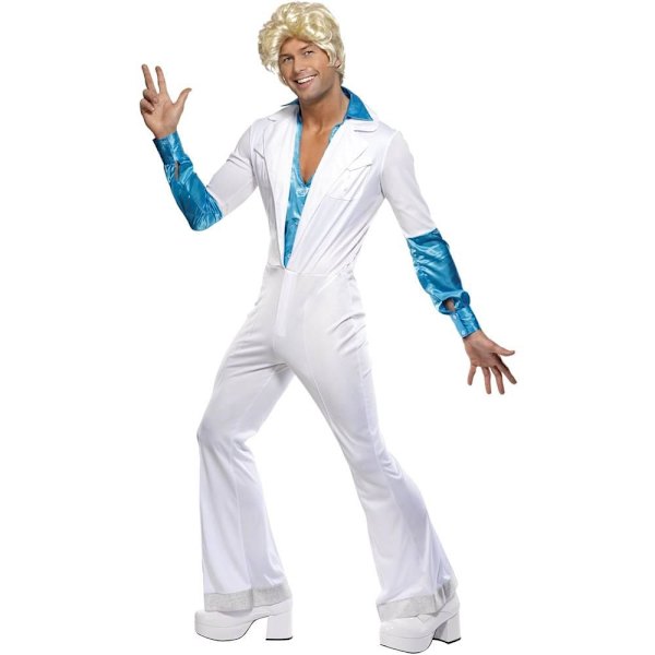 Smiffys Disco Kostym för Män M Vit White M