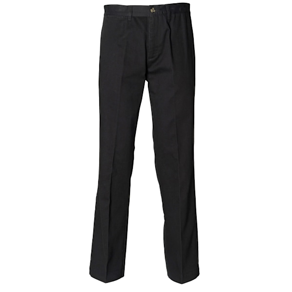 Henbury Teflon®-behandlade, fläckbeständiga chinos för arbetskläder med platt front Black 30 x Regular