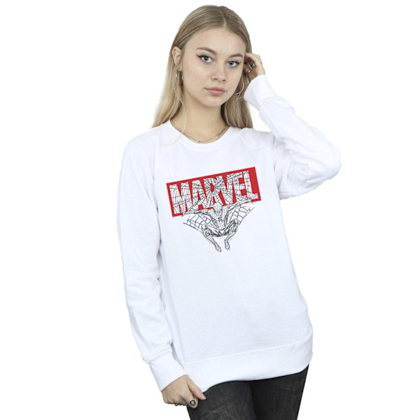 Marvel Dam/Kvinnor Spider Man Logo Röd Sweatshirt L Vit White L