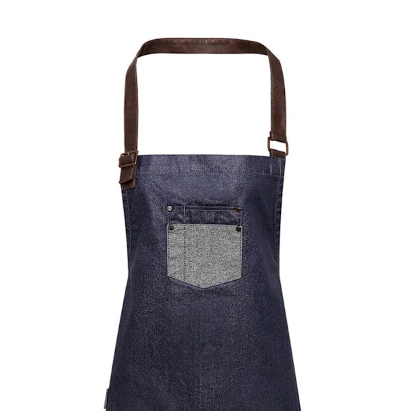 Premier Unisex Vuxen Division Vaxad Look Faux Läder Denim Bi Indigo Denim One Size